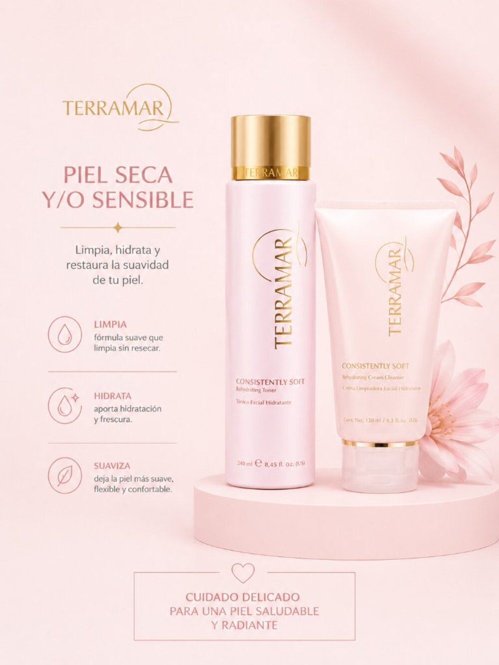 Consistently Soft Crema Limpiadora/Tónico Facial Hidratante